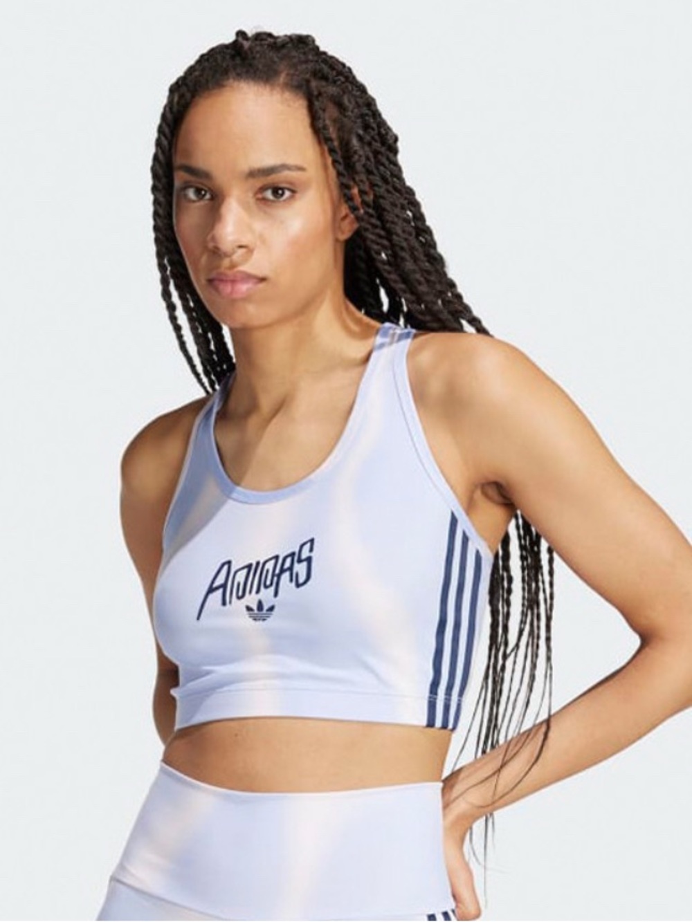 adidas Lavender Racerback Sports Water Bra Top Size-Medium Retro Athletic